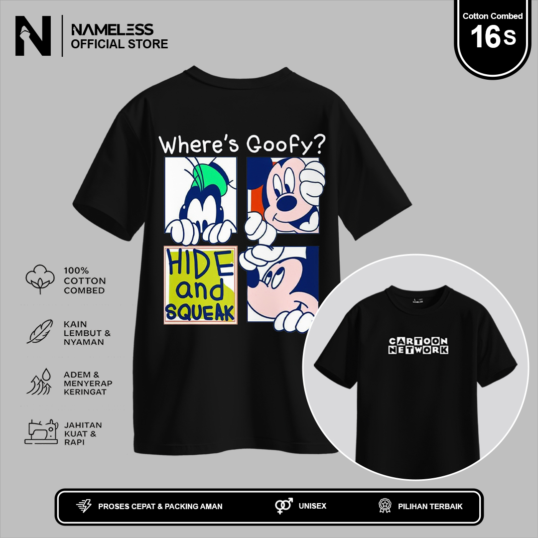 Goofy Parody Graphic T-Shirt - Cartoon Network "Hide & Squeak" Edition